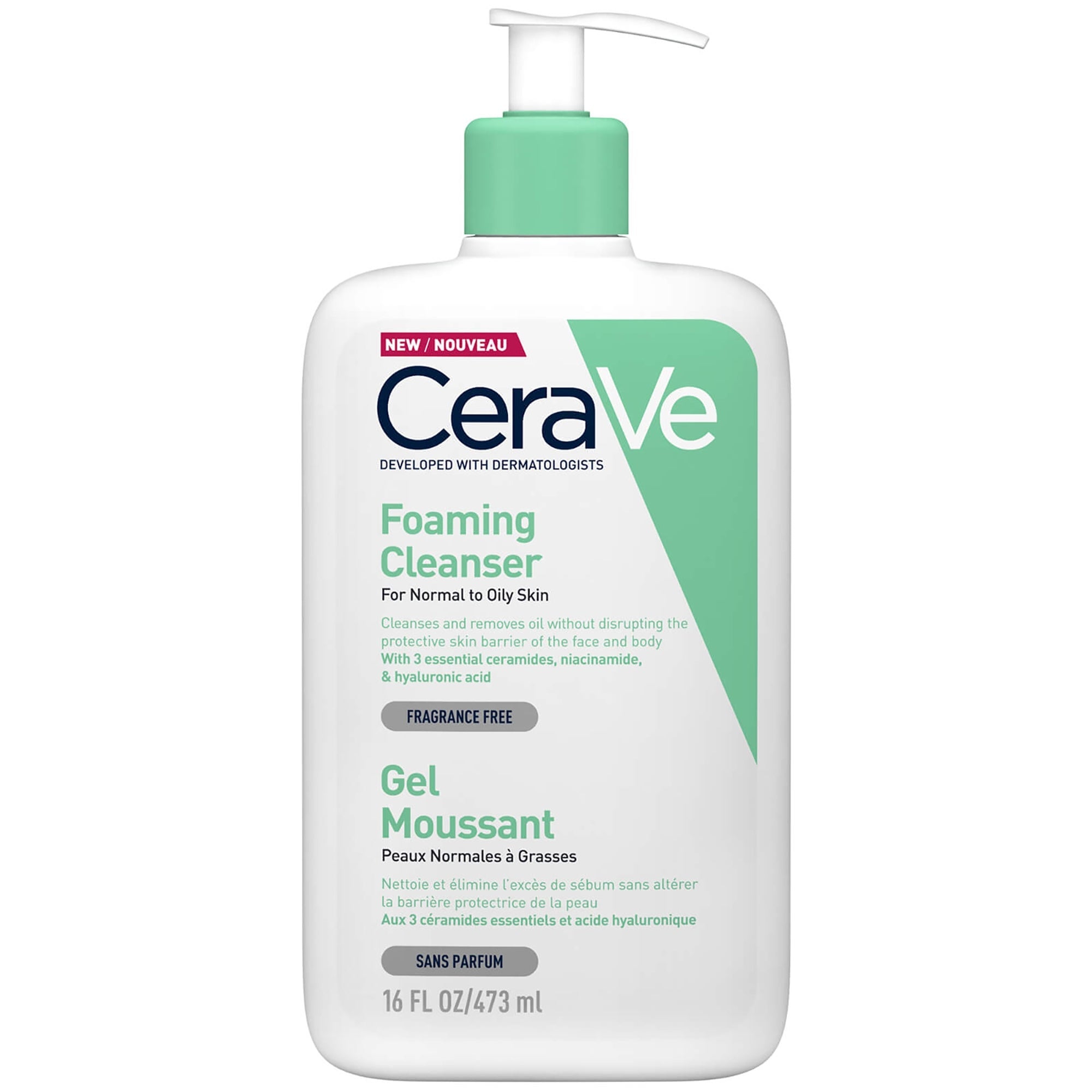 CeraVe Foaming Cleanser with Niacinamide for Normal to Oily Skin 473ml