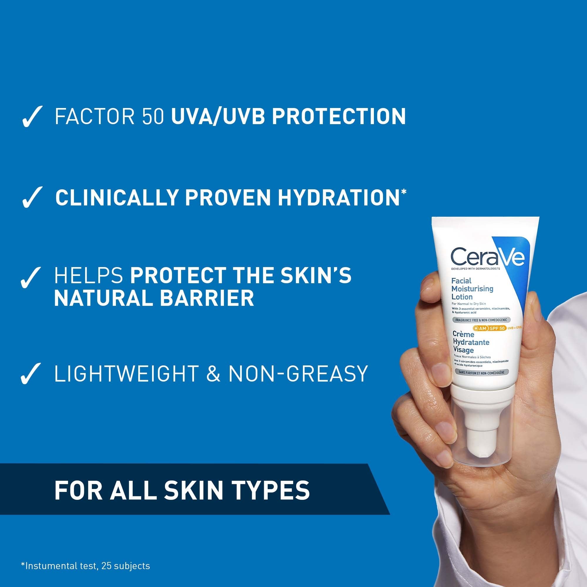 AM Facial Moisturising Lotion SPF50 52ml