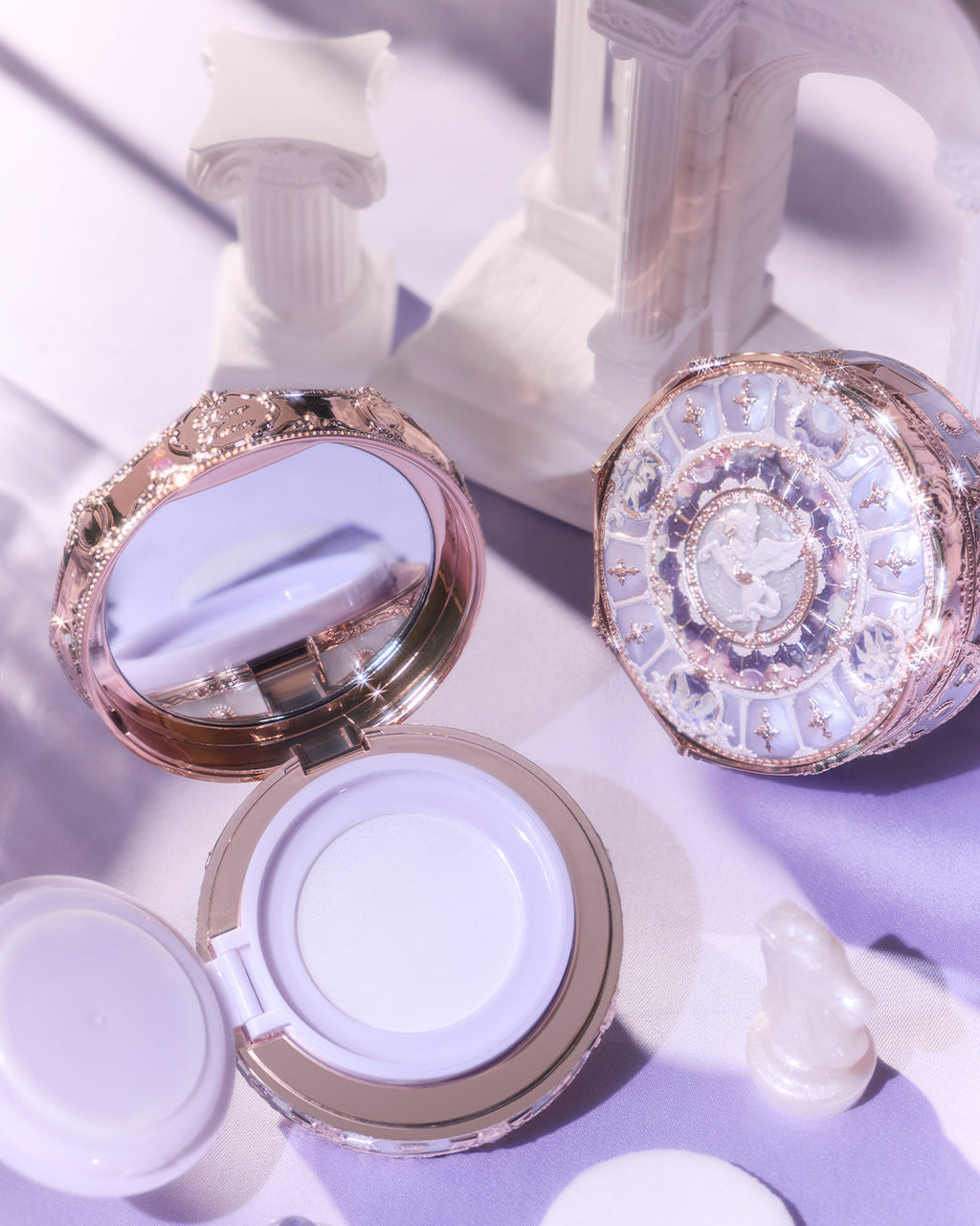 Flower Knows Knight Unicorn Cloud Loose Setting Powder 01 Cloud White