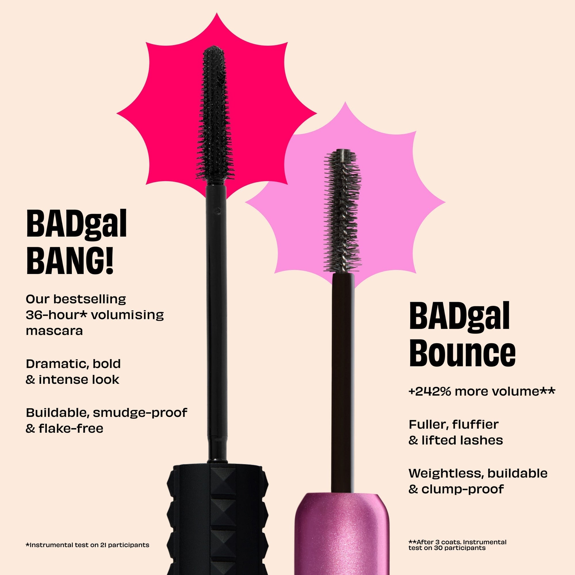 BADgal Bounce Pump'd Up Fluffier Volumising Mascara Brown 8.5g