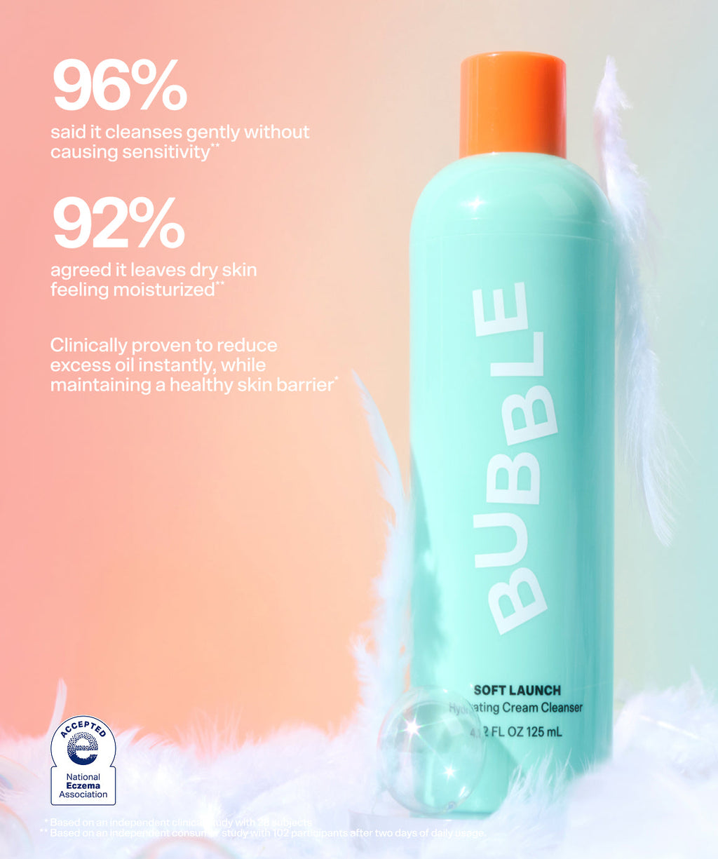 Soft Launch Hydrating Cream Cleanser 4.2 Fl Oz by Bubble Skincare