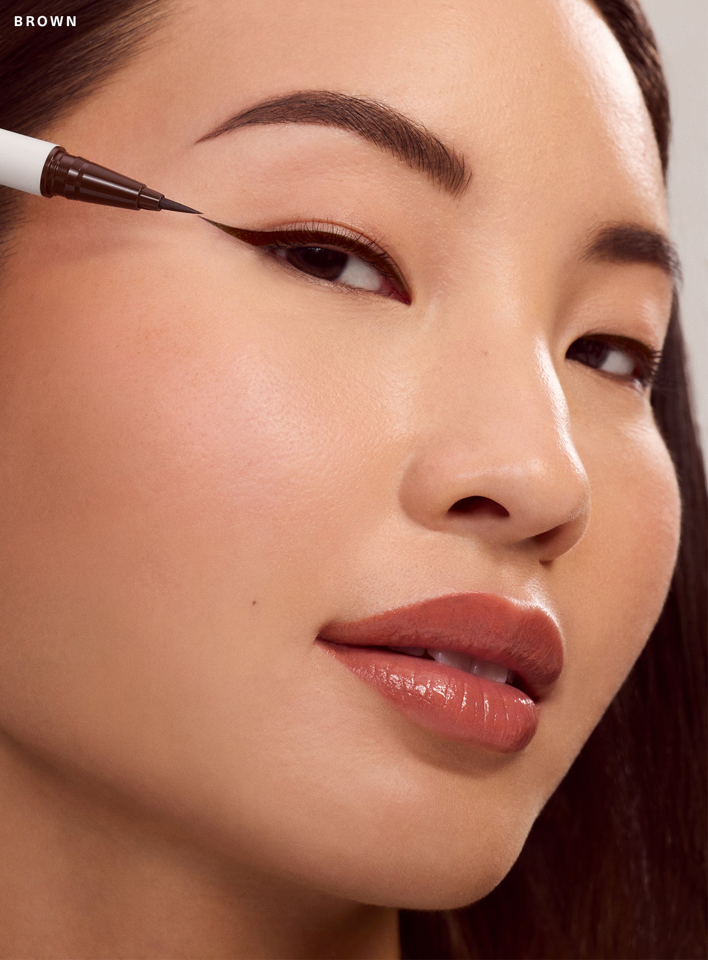 Perfect Strokes Matte Liquid Liner Brown by Rare Beauty