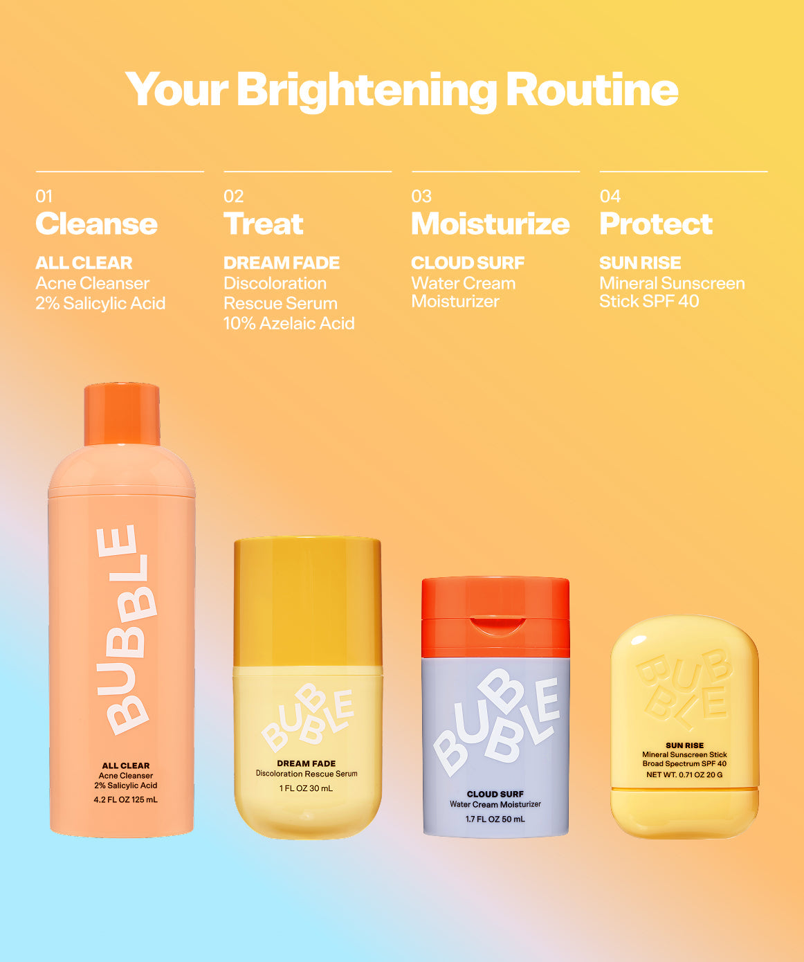 Dream Fade Azelaic Acid Serum by Bubble Skincare