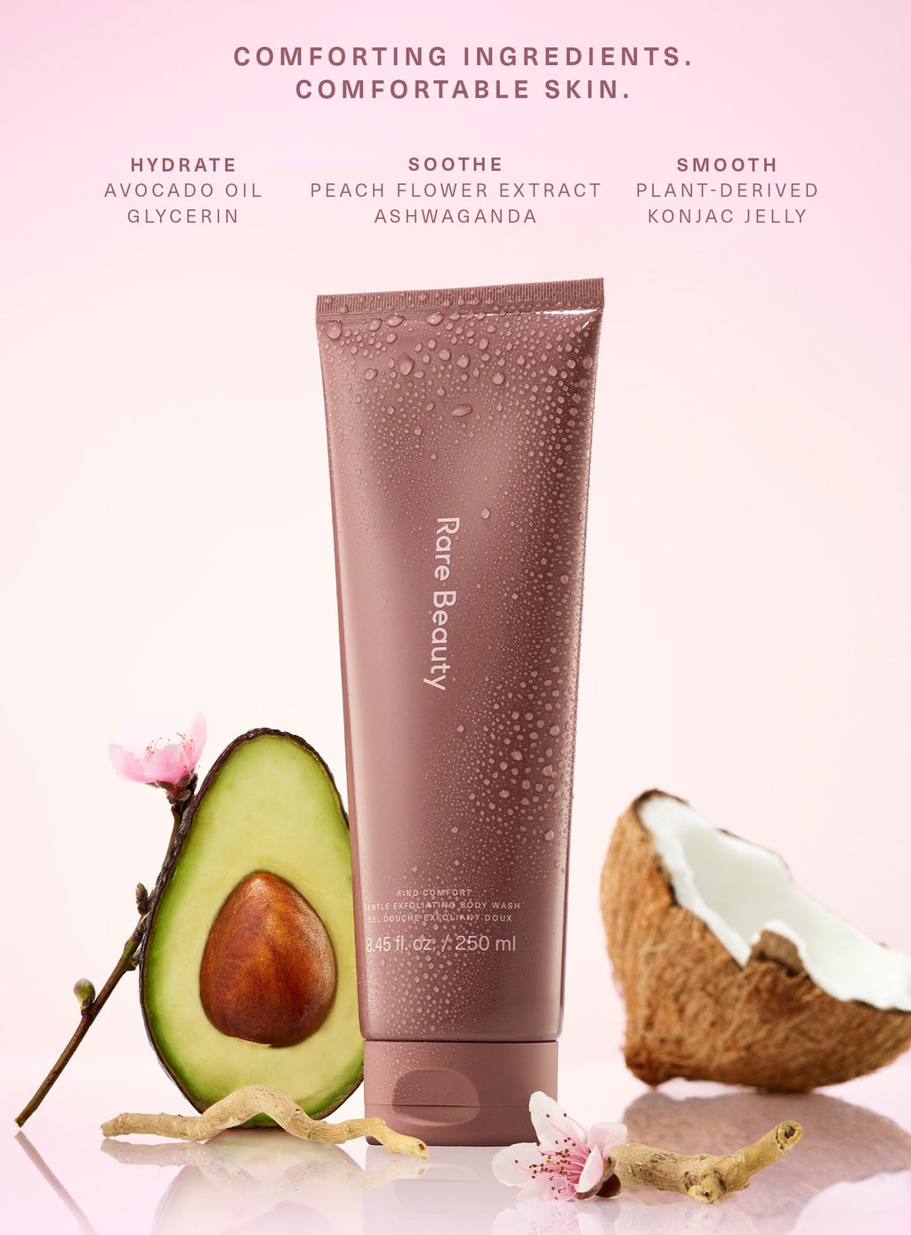 Find Comfort Gentle Exfoliating Body Wash by Rare Beauty