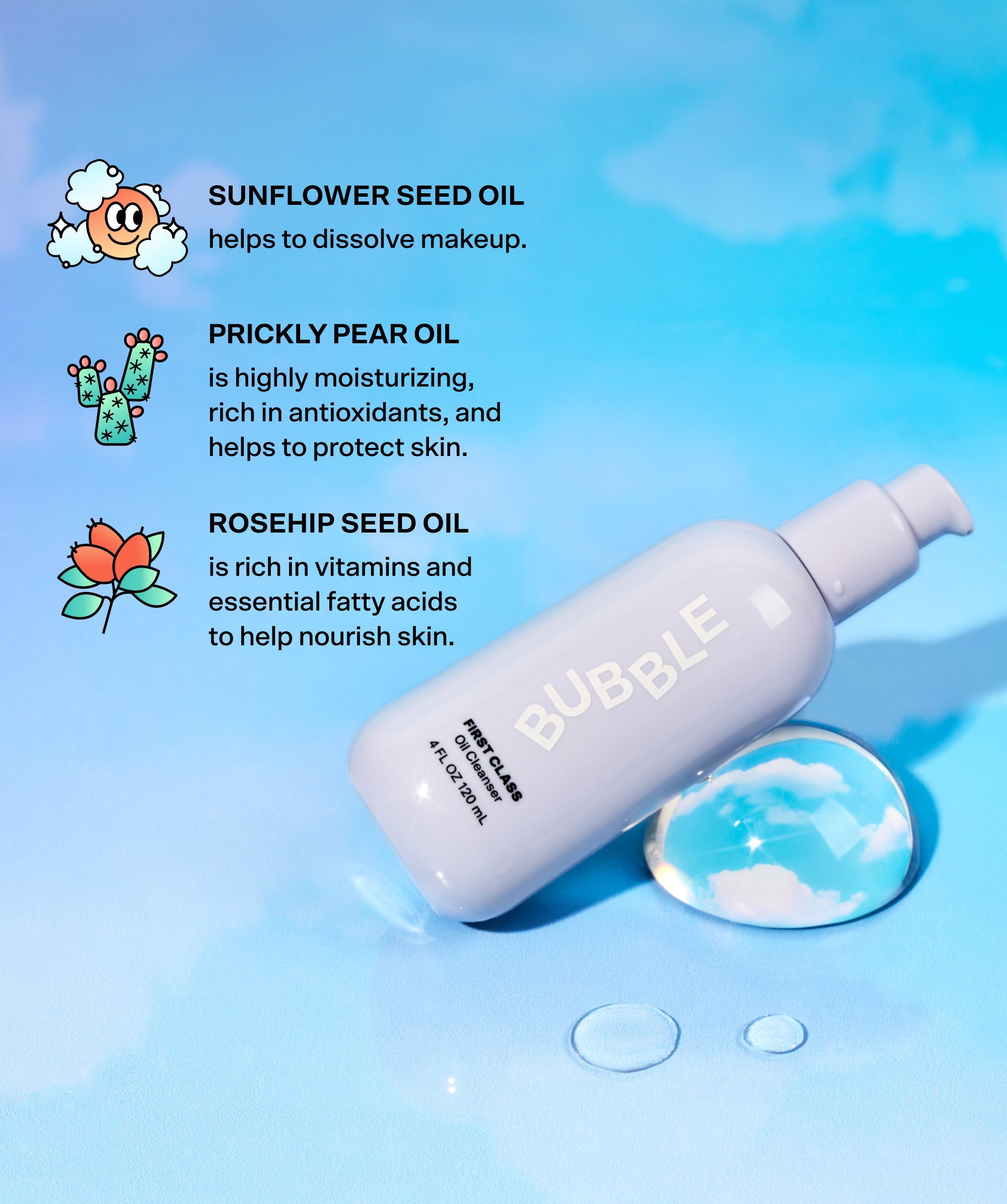 First Class Oil Cleanser 4.0 Fl Oz by Bubble Skincare