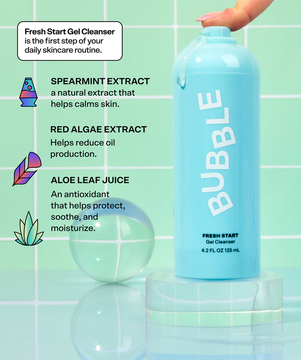Fresh Start Gel Cleanser by Bubble Skincare