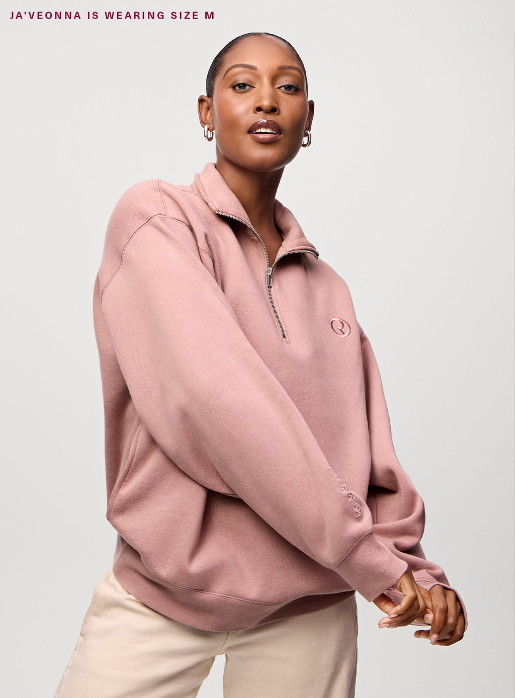Everyday Quarter Zip Sweatshirt by Rare Beauty