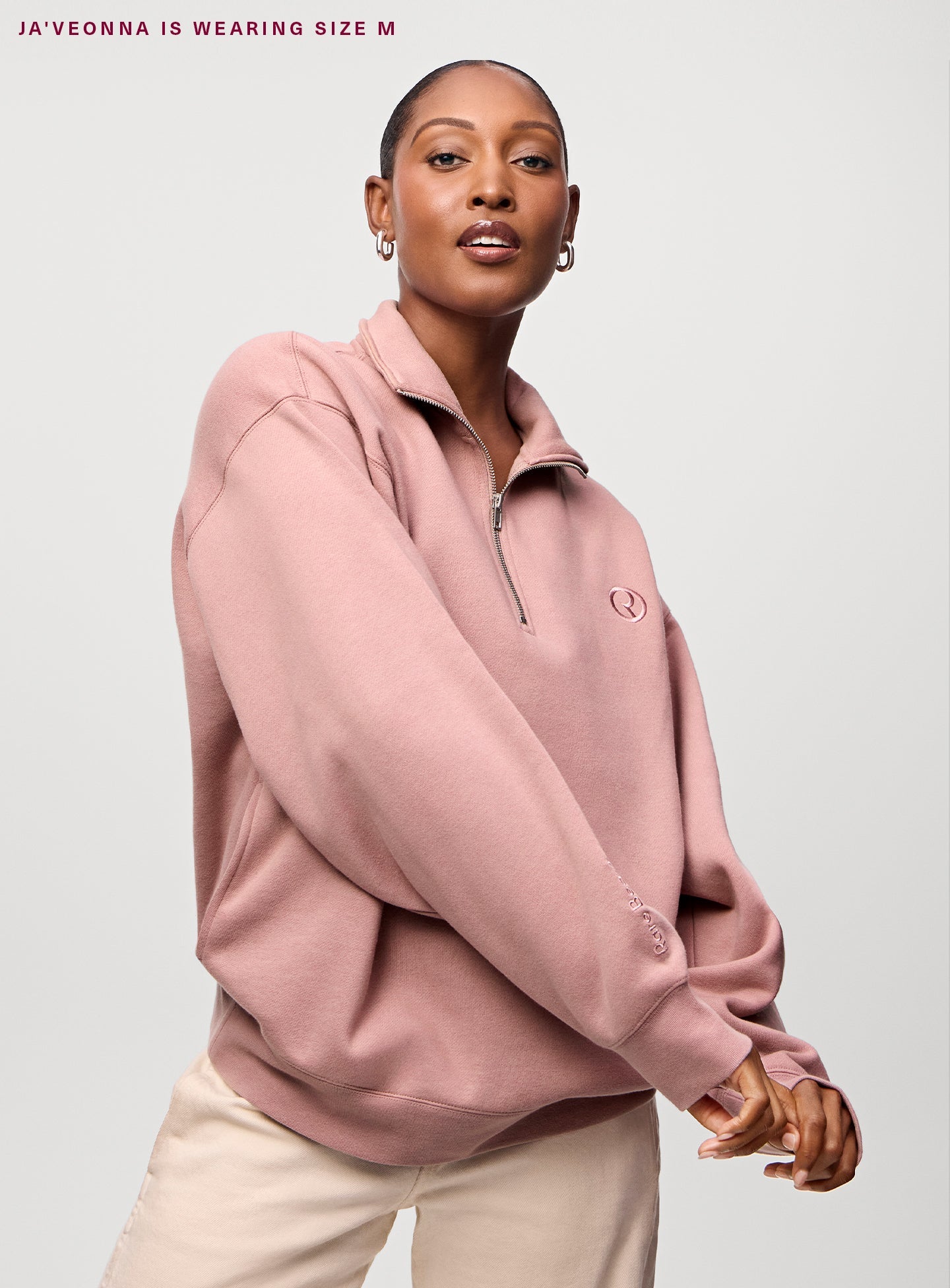 Everyday Quarter Zip Sweatshirt by Rare Beauty