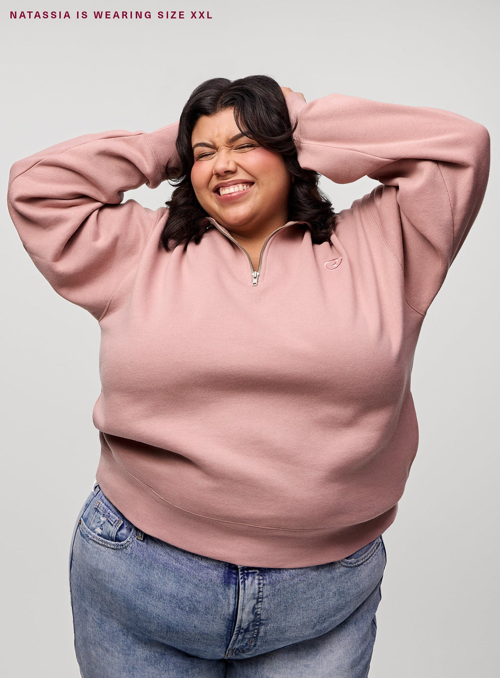 Everyday Quarter Zip Sweatshirt by Rare Beauty
