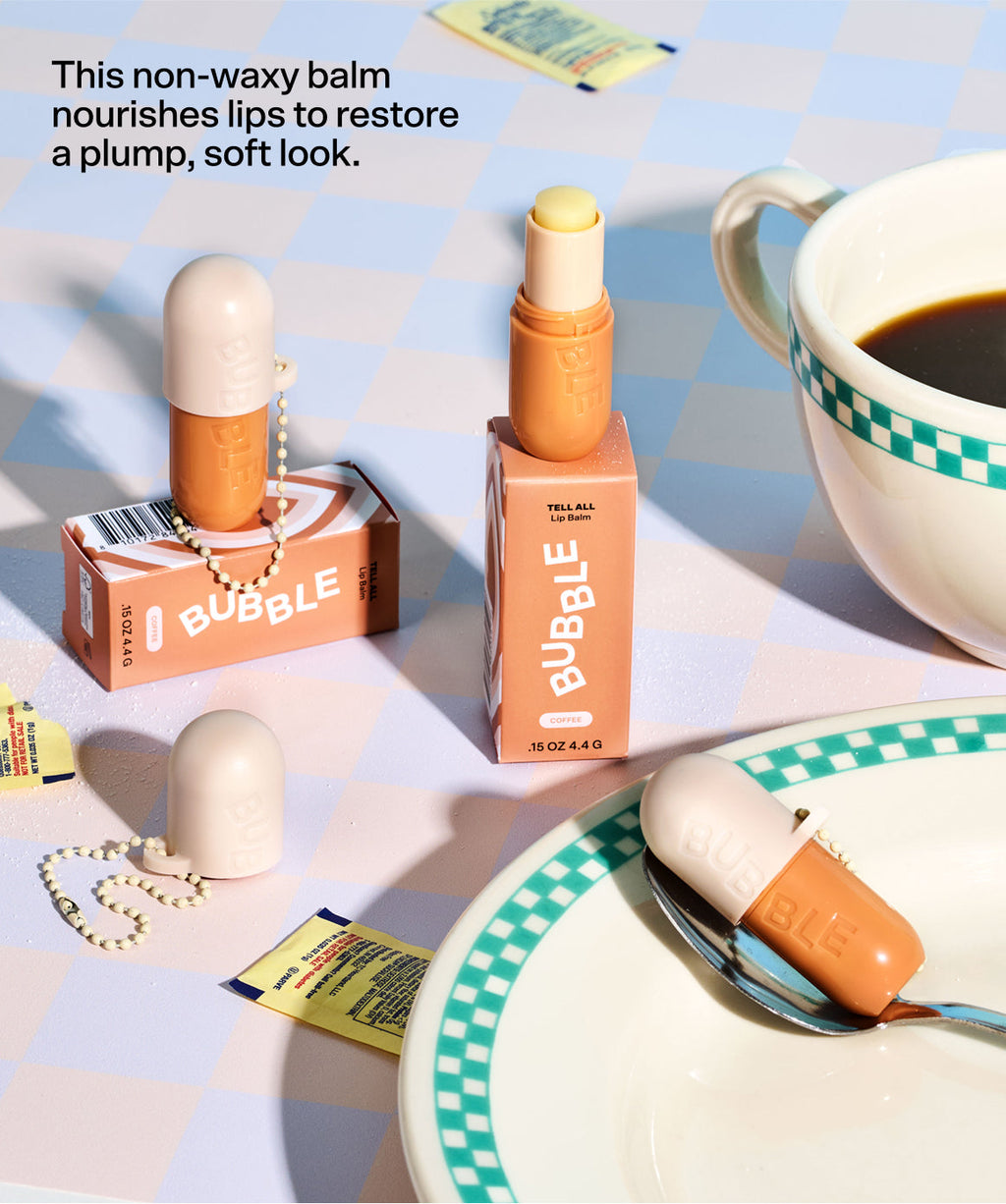 Tell All Coffee Lip Balm by Bubble Skincare