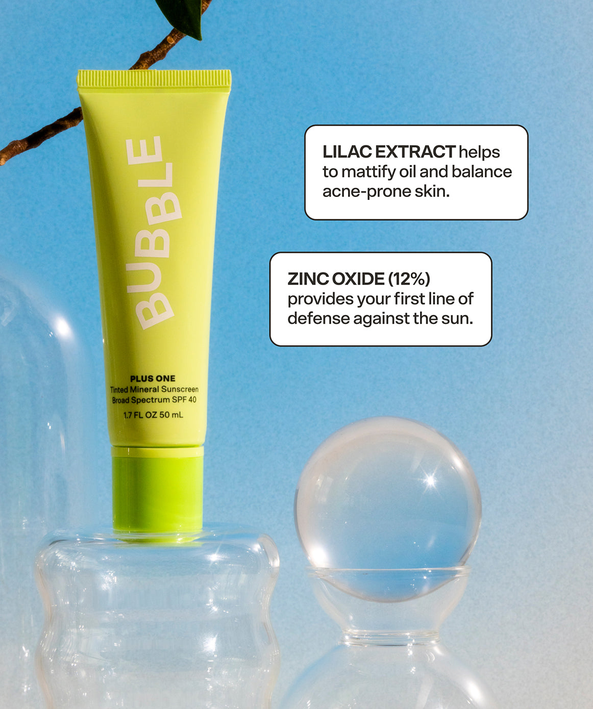 Plus One SPF 40 Mineral Sunscreen by Bubble Skincare