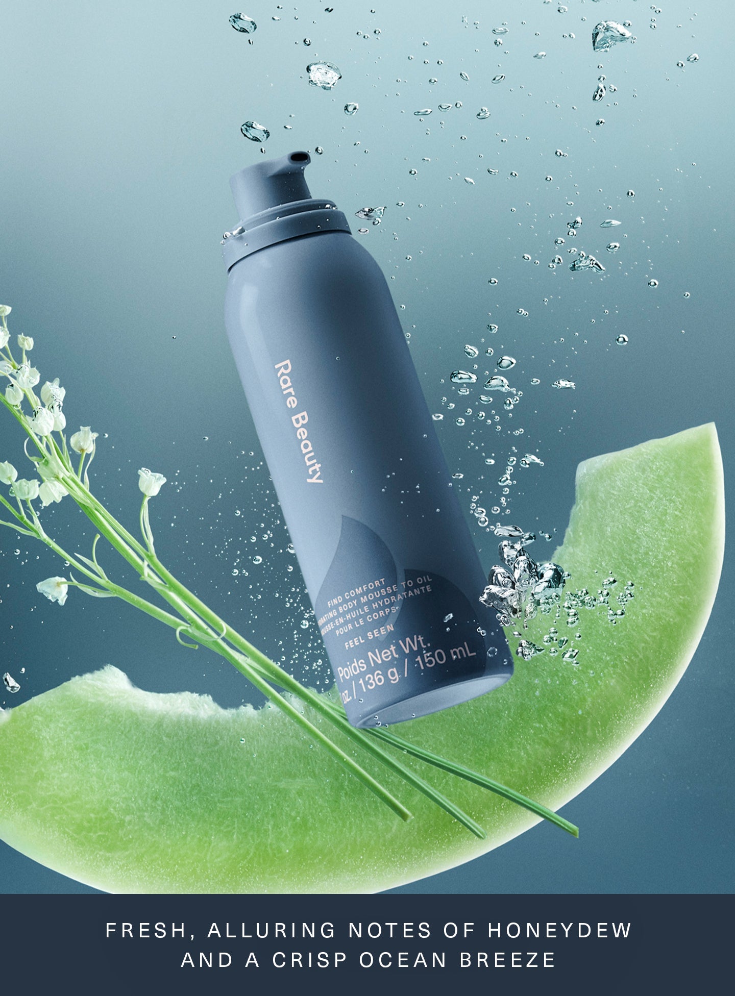 Find Comfort Hydrating Body Mousse To Oil by Rare Beauty
