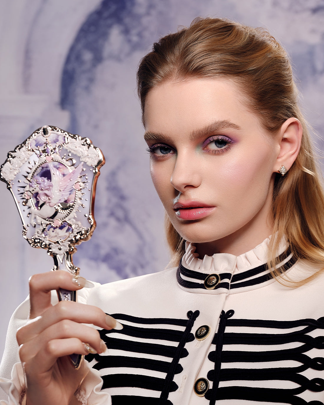 Flower Knows Knight Unicorn Hand Mirror Starlight Pink