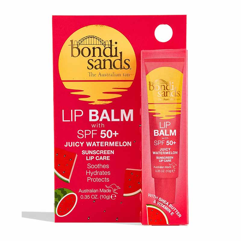 SPF 50+ Lip Balm Coconut Strawberry Mango Vanilla Watermelon by Bondi Sands