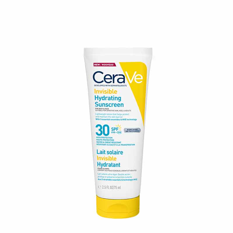 Invisible Hydrating Face & Body Sunscreen SPF 30 by CeraVe