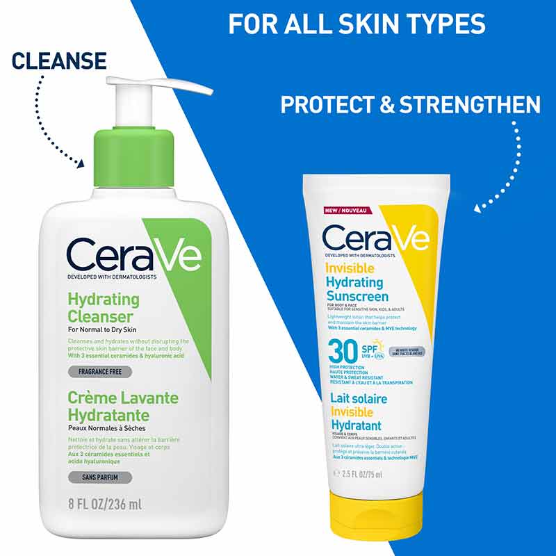 Invisible Hydrating Face & Body Sunscreen SPF 30 by CeraVe