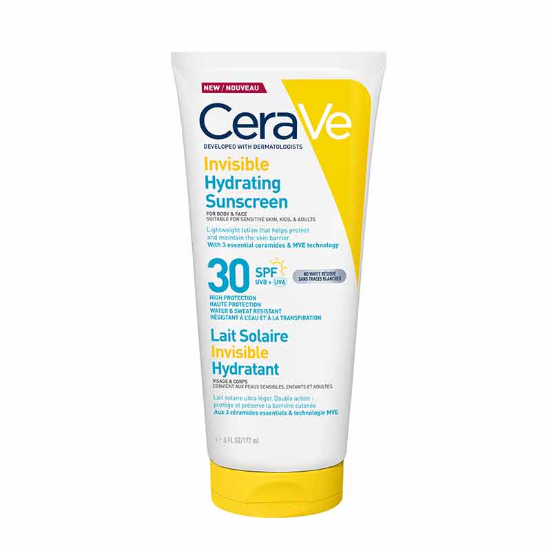 Invisible Hydrating Face & Body Sunscreen SPF 30 by CeraVe