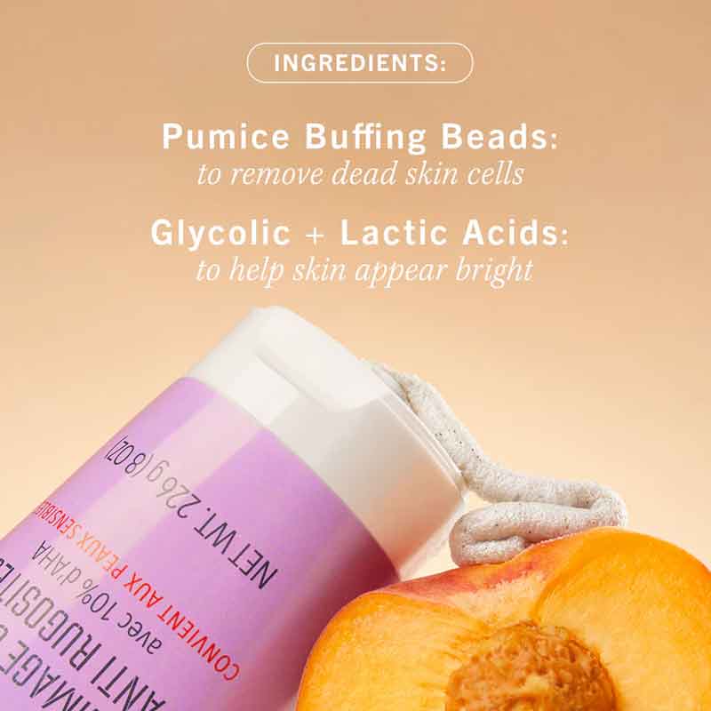 KP Bump Eraser Body Scrub with 10% AHA Peach Scent by First Aid Beauty