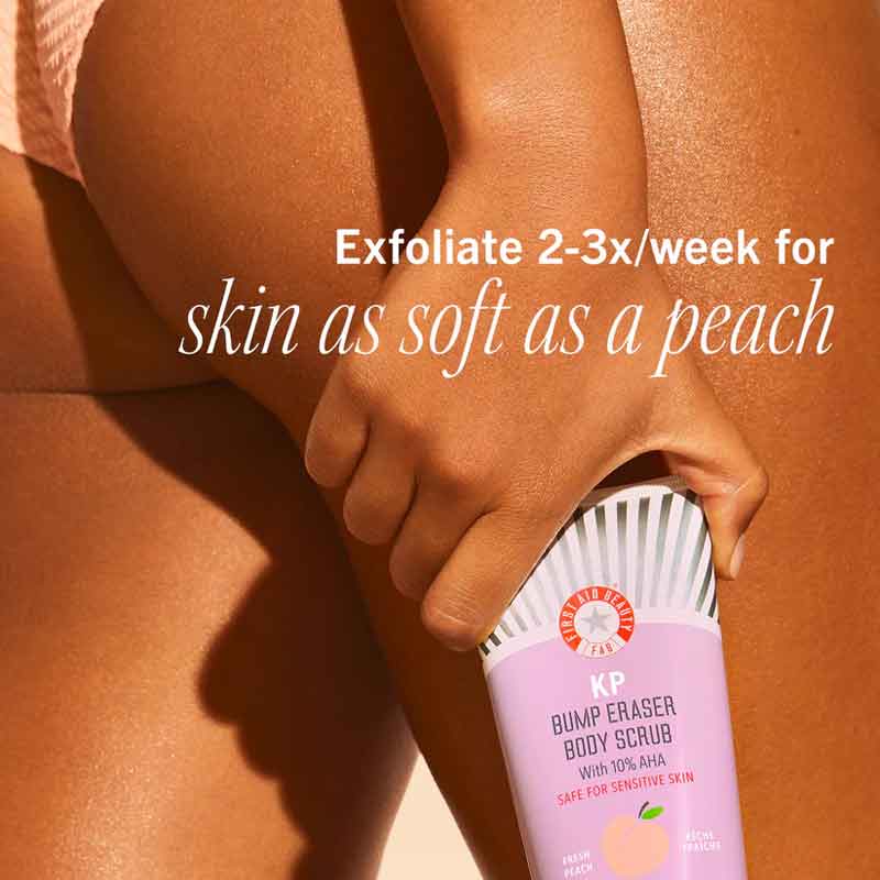 KP Bump Eraser Body Scrub with 10% AHA Peach Scent by First Aid Beauty