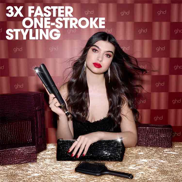 Chronos Styler Black Gift Set With Paddle Brush & Bag by ghd