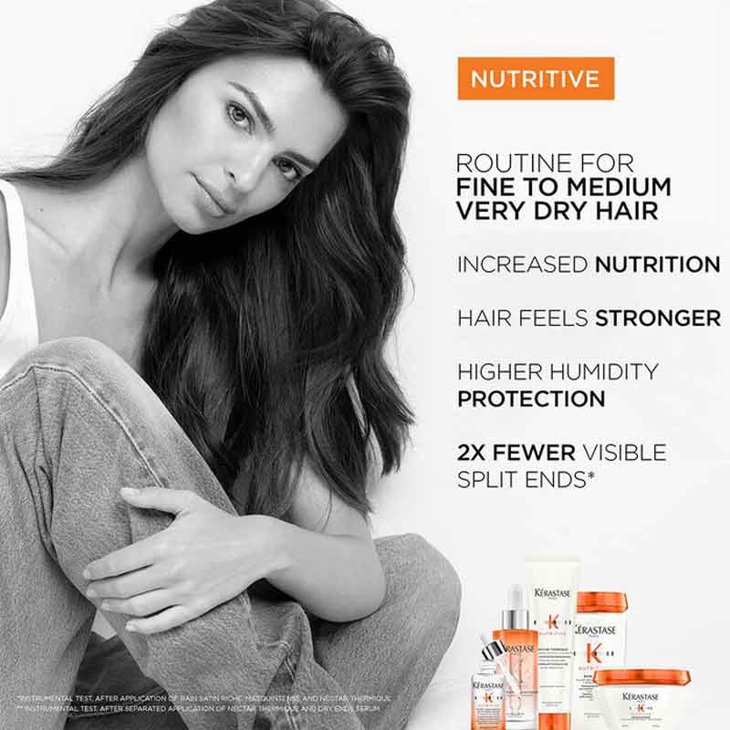 Nutritive Hydrating Shampoo, Conditioner + Free Anti-Frizz Blow Dry Milk by Kérastase
