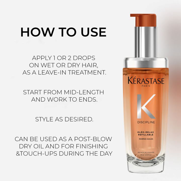 Discipline Hair Oil For Frizzy Hair In Refillable Bottle by Kérastase
