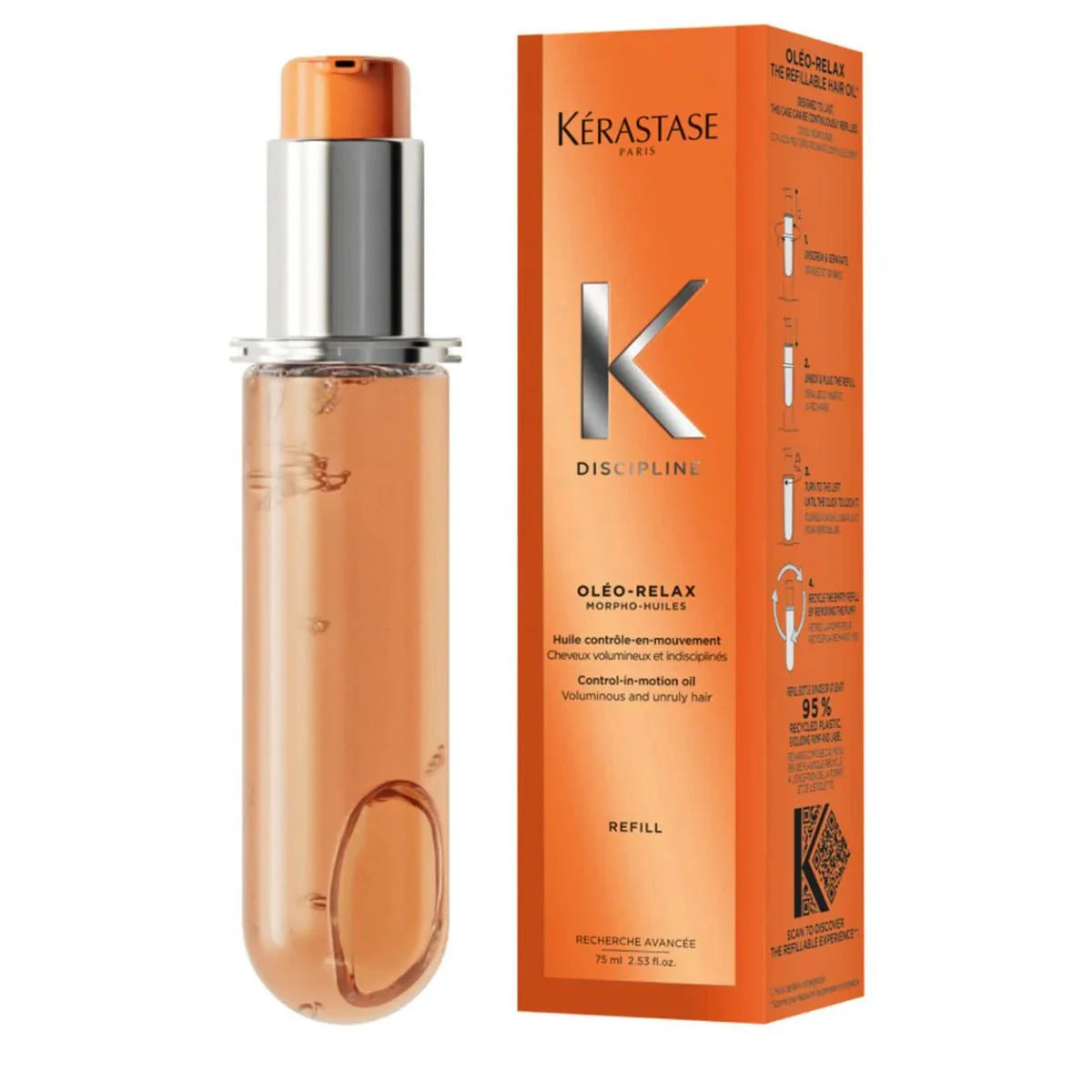 Discipline Hair Oil For Frizzy Hair In Refillable Bottle by Kérastase