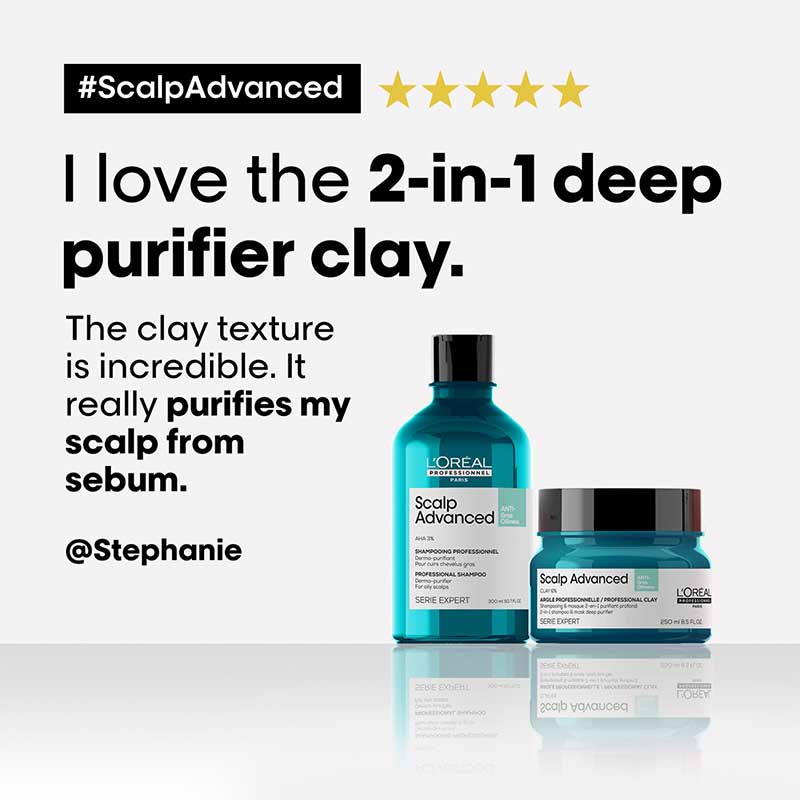 Scalp Advanced Anti-Oiliness 2-in-1 Deep Purifier Clay Hair Mask by L'Oréal Professionnel