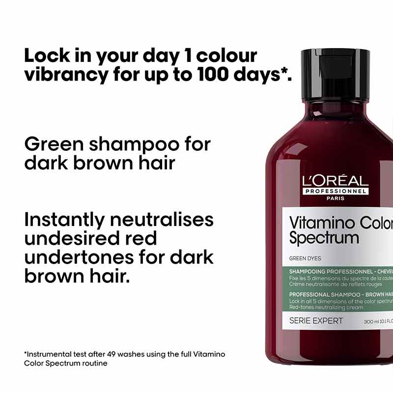 Vitamino Color Spectrum Green Tinted Shampoo For Dark Brown Coloured Hair by L'Oréal Professionnel