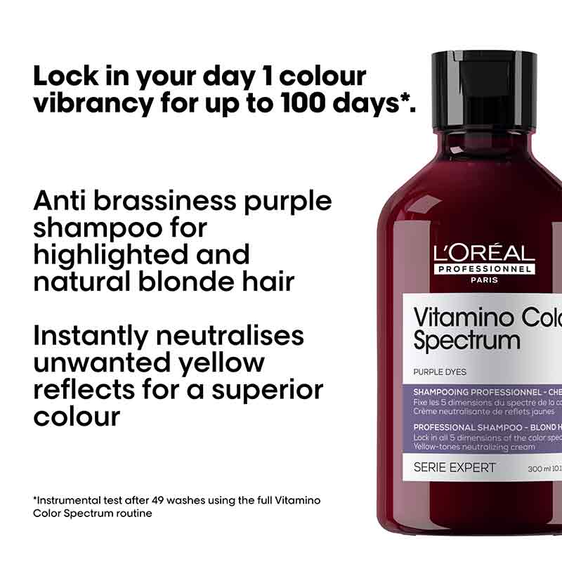 Vitamino Color Spectrum Purple Tinted Shampoo for Blonde Coloured Hair by L'Oréal Professionnel