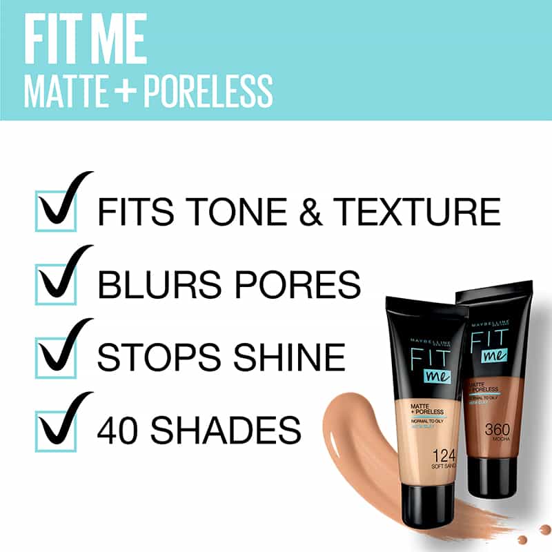 Fit Me Matte & Poreless Full Coverage Foundation by Maybelline