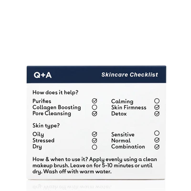 Q+A Activated Charcoal Face Mask