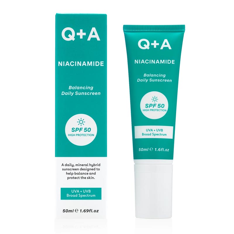 Niacinamide Balancing Face Sunscreen SPF 50 by Q+A