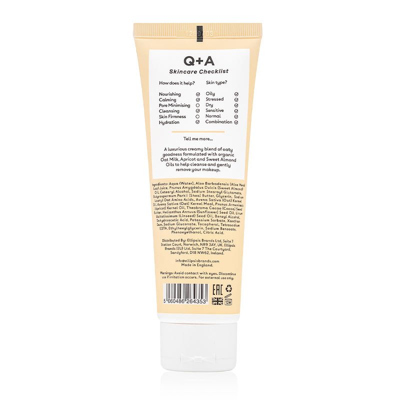 Q+A Oat Milk Cream Cleanser 150ml