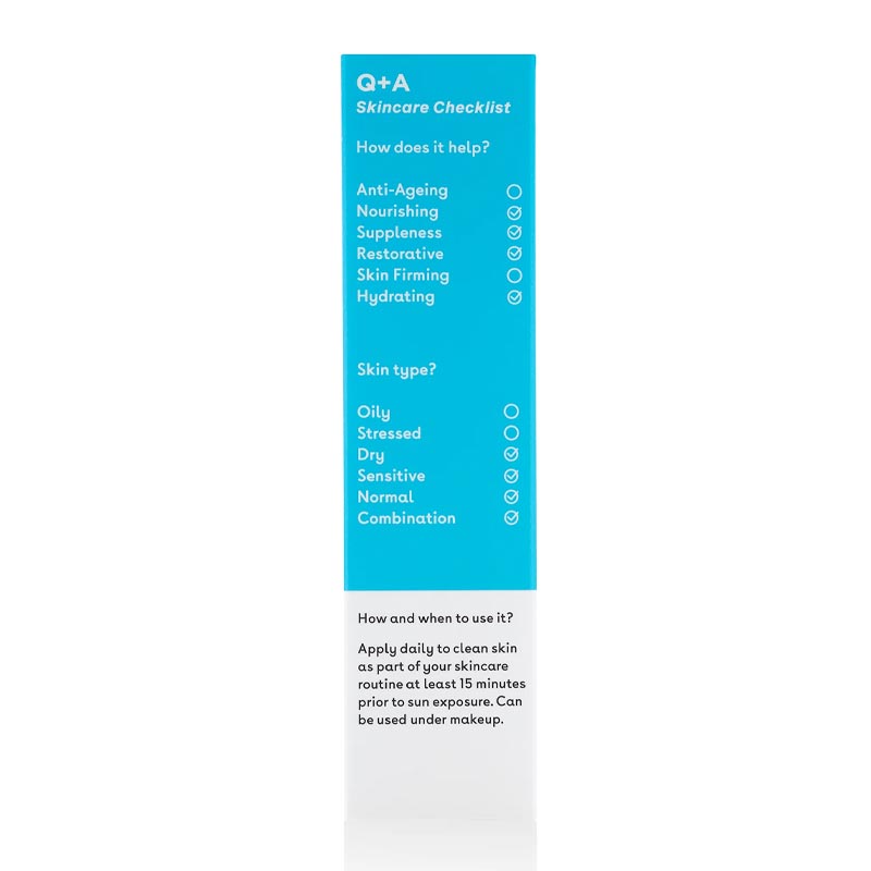 Squalane Hydrating Face Sunscreen SPF 50 by Q + A