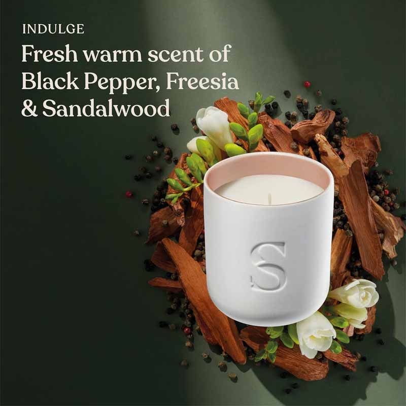 Golden Sandalwood Scented Candle by Sanctuary