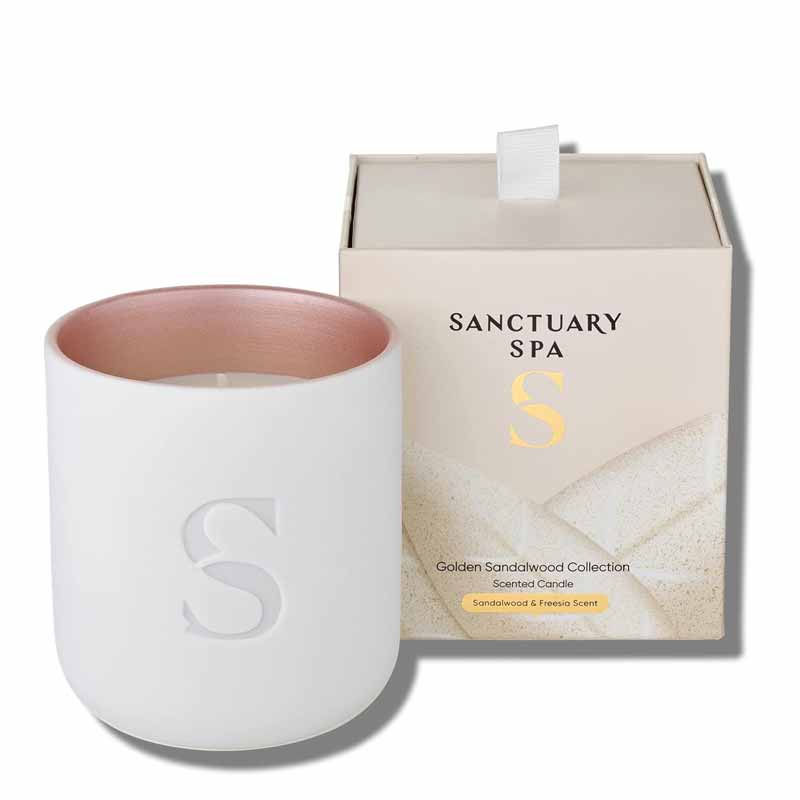 Golden Sandalwood Scented Candle by Sanctuary
