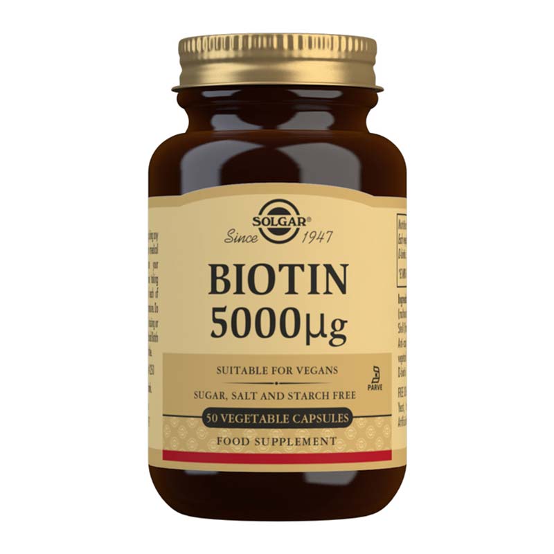 Biotin 5000 mcg Vegetable Capsules by Solgar