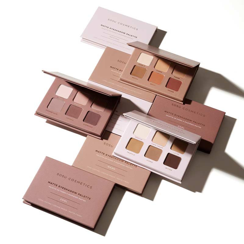 Cool Matte Pro Palette 6 Shades by SOSU Cosmetics