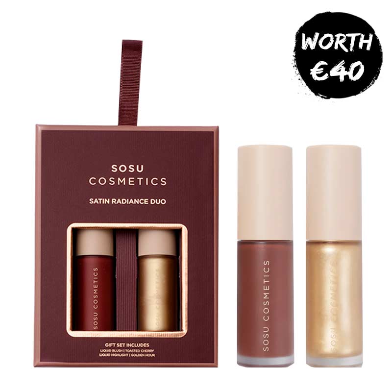 Satin Radiance Duo Makeup Gift Set by SOSU Cosmetics